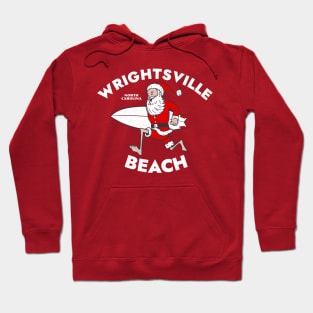 Wrightsville Beach, NC Christmas Vacationing Skiing Santa Hoodie